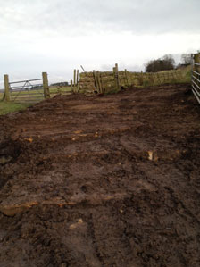 Stone pitched silt trap for The North Tyne Rivers Trust